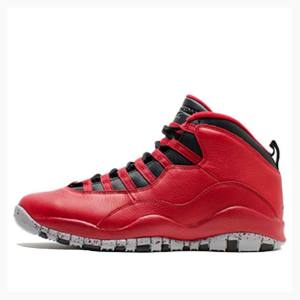 Red / Black Men's Nike Retro 30TH Bulls Over Broadway Basketball Shoes Air Jordan 10 | JD-843HQ