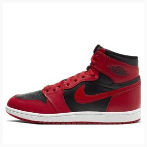 Red / Black Men's Nike Retro High '85 OG Varsity Red Basketball Shoes Air Jordan 1 | JD-063DY