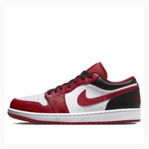 Red / Black Men's Nike Retro Low Gym Sneakers Air Jordan 1 | JD-581WU