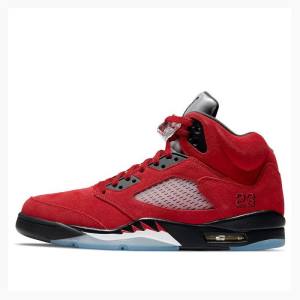 Red / Black Men's Nike Retro Raging Bull Basketball Shoes Air Jordan 5 | JD-514ZE