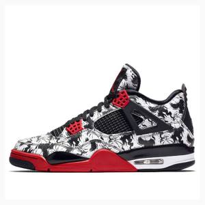 Red / Black Men's Nike Retro SNGL DY Singles Day - Tattoo Basketball Shoes Air Jordan 4 | JD-269LK