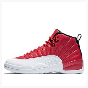 Red / White Men's Nike Retro Gym Basketball Shoes Air Jordan 12 | JD-573BK