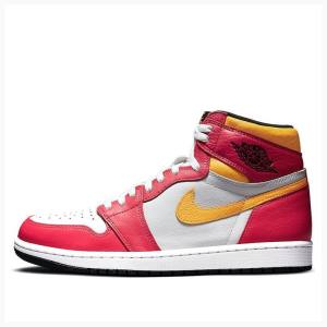 Red / Yellow Men's Nike Retro High OG Basketball Shoes Air Jordan 1 | JD-129SM