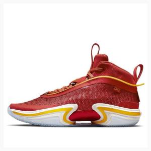 Red / Yellow Men's Nike SE PF Guo Ailun Basketball Shoes Air Jordan 36 | JD-768WM