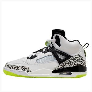 White / Black / Green Men's Nike Spizike Volt Basketball Shoes Air Jordan | JD-930VN