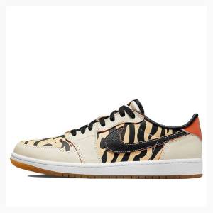 White / Black Men's Nike Retro Low OG Chinese New Year Sneakers Air Jordan 1 | JD-512FE