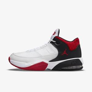 White / Black / Red Men's Nike Max Aura 3 Basketball Shoes Air Jordan | NK054JZI