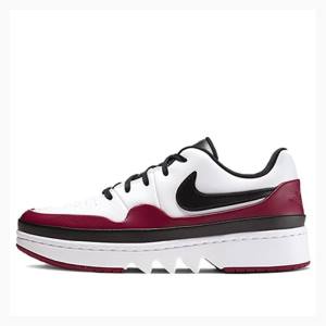 White / Black / Red Women's Nike Jester XX Low Laced Sneakers Air Jordan 1 | JD-675UB