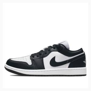 White / Black Women's Nike Low SE Homage Sneakers Air Jordan 1 | JD-805BN