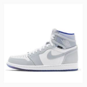 White / Blue Men's Nike HI Zoom Air Racer Basketball Shoes Air Jordan 1 | JD-039LF