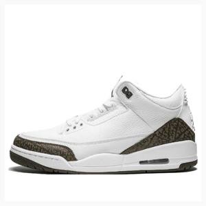 White / Brown Men's Nike Retro Mocha Basketball Shoes Air Jordan 3 | JD-258YC