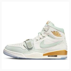 White / Green / Gold Men's Nike Legacy 312 CNY Basketball Shoes Air Jordan | JD-305SV