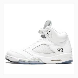 White Men's Nike Retro Basketball Shoes Air Jordan 5 | JD-634TK