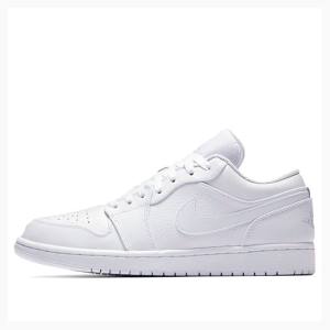 White Men's Nike Retro Low Sneakers Air Jordan 1 | JD-457GP