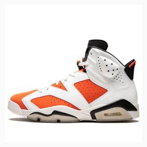 White / Orange Men's Nike Retro Like Mike - Gatorade Basketball Shoes Air Jordan 6 | JD-315MP