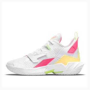 White / Pink / Beige Men's Nike Why Not Zer0.4 PF 4 Basketball Shoes Air Jordan | JD-138GR