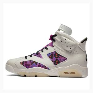 White / Purple Men's Nike Retro Quai 54 Basketball Shoes Air Jordan 6 | JD-603RX