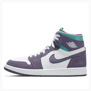 White / Purple Men's Nike Zoom Comfort Tropical Twist Basketball Shoes Air Jordan 1 | JD-318MF