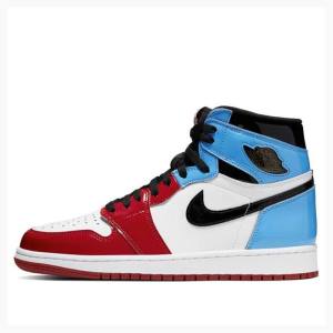 White / Red / Blue Men's Nike Retro High OG Fearless UNC Chicago Basketball Shoes Air Jordan 1 | JD-098IR