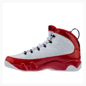 White / Red Men's Nike Retro Basketball Shoes Air Jordan 9 | JD-137KR