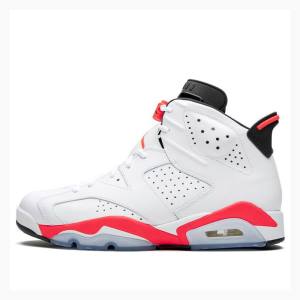 White / Red Men's Nike Retro Basketball Shoes Air Jordan 6 | JD-425QM