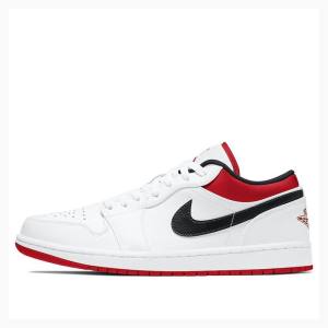 White / Red Men's Nike Retro Low Sneakers Air Jordan 1 | JD-825GM