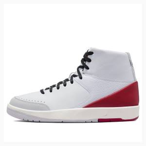 White / Red Men's Nike x Nina Chanel Abney Gym Basketball Shoes Air Jordan 2 | JD-876ON