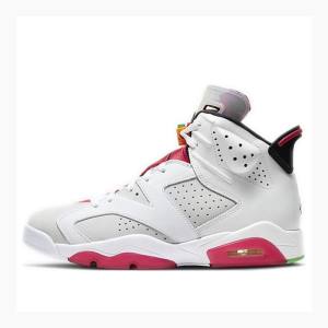 White / Rose Men's Nike Retro Hare Basketball Shoes Air Jordan 6 | JD-813QP