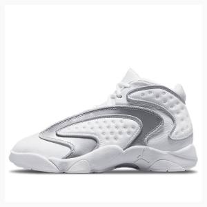 White / Silver Women's Nike OG Basketball Shoes Air Jordan | JD-106ZT