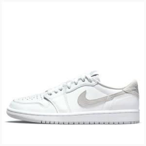 White Women's Nike Low OG Neutral Sneakers Air Jordan 1 | JD-743UB