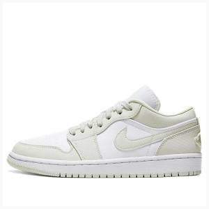 White Women's Nike Low Spruce Aura Sneakers Air Jordan 1 | JD-574CF