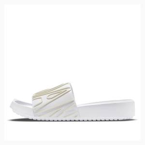 White Women's Nike Nola Slides Air Jordan | JD-451RG