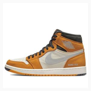 Yellow / Black Men's Nike Element Gore-Tex Basketball Shoes Air Jordan 1 | JD-350DL