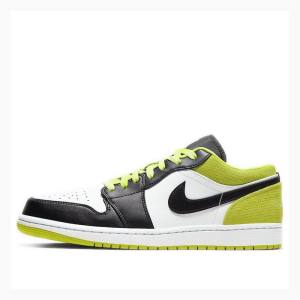 Yellow / Black Men's Nike Low SE Cyber Sneakers Air Jordan 1 | JD-425RK