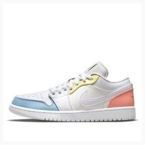 Yellow / Blue / Pink Men's Nike Low To My First Coach Sneakers Air Jordan 1 | JD-983ZM