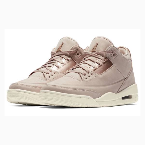 Beige Women's Nike Retro SE Particle Basketball Shoes Air Jordan 3 | JD-463YB