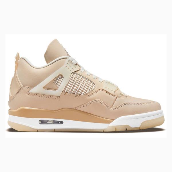 Beige Women's Nike Retro Shimmer Basketball Shoes Air Jordan 4 | JD-103ZF