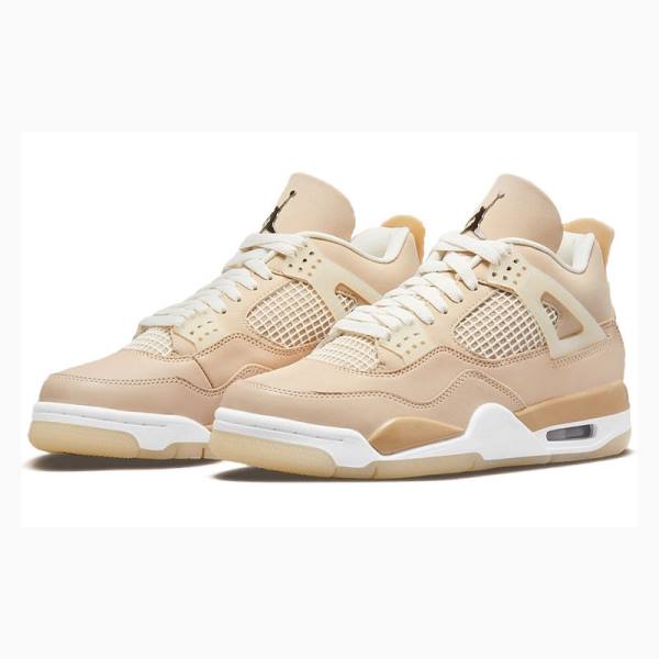 Beige Women's Nike Retro Shimmer Basketball Shoes Air Jordan 4 | JD-103ZF