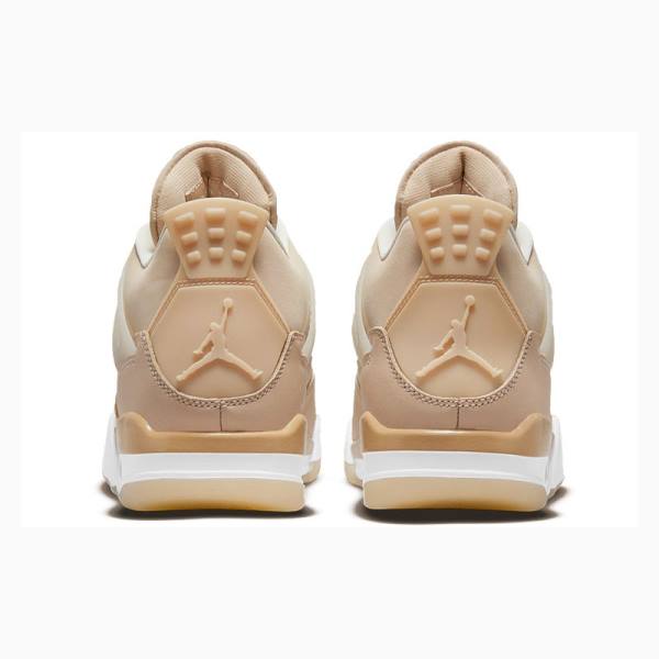 Beige Women's Nike Retro Shimmer Basketball Shoes Air Jordan 4 | JD-103ZF