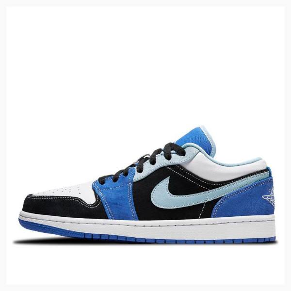 Black / Blue Men\'s Nike Low SE \'Racer Blue\' Sneakers Air Jordan 1 | JD-391LD