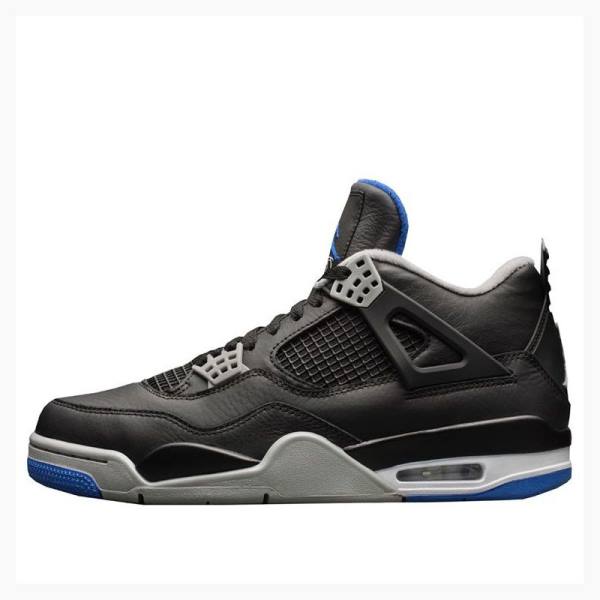 Black / Blue Men\'s Nike Retro Motorsport Away Basketball Shoes Air Jordan 4 | JD-094WI