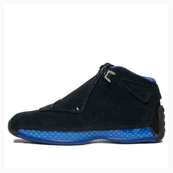 Black / Blue Men\'s Nike Retro OG - Sport Royal Basketball Shoes Air Jordan 18 | JD-486OZ