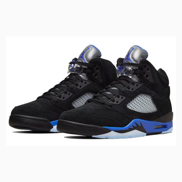 Black / Blue Men's Nike Retro Racer Basketball Shoes Air Jordan 5 | JD-170DW