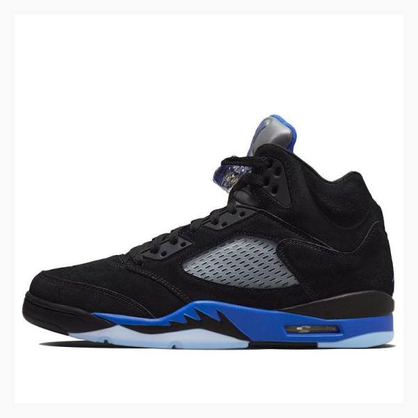 Black / Blue Men\'s Nike Retro Racer Basketball Shoes Air Jordan 5 | JD-170DW