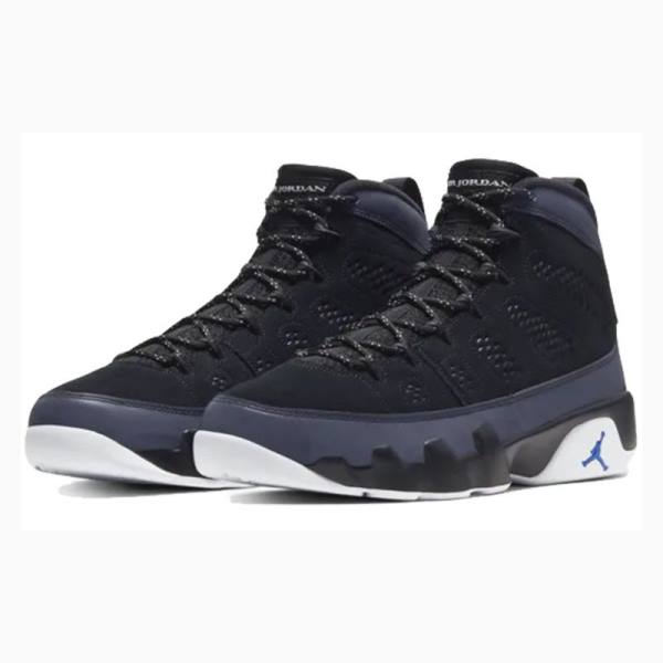 Black / Blue Men's Nike Retro Racer Blue Basketball Shoes Air Jordan 9 | JD-702DH