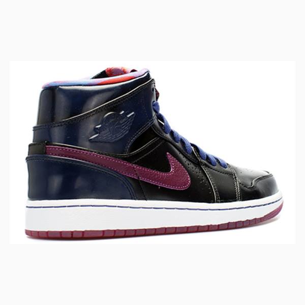 Black / Blue / Purple Men's Nike Mid Nouveau Year of the Horse Basketball Shoes Air Jordan 1 | JD-302RP