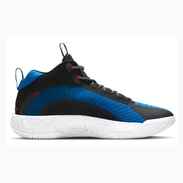 Black / Blue / Red Men's Nike Jumpman 2021 PF Blue Black Basketball Shoes Air Jordan | JD-489JY