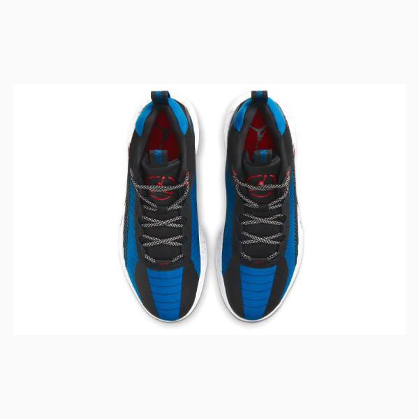 Black / Blue / Red Men's Nike Jumpman 2021 PF Blue Black Basketball Shoes Air Jordan | JD-489JY