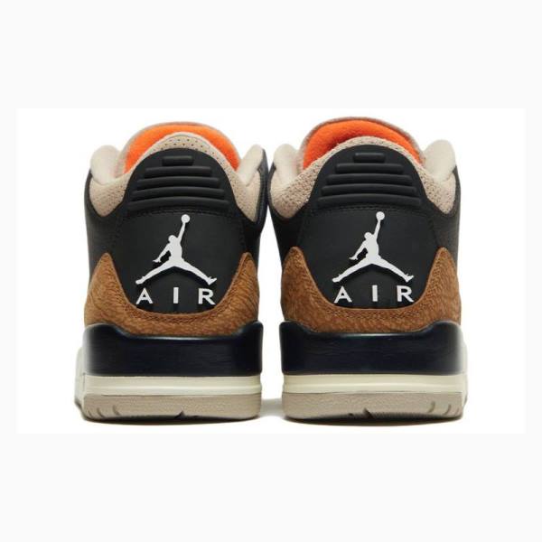 Black / Brown Men's Nike Retro Desert Elephant Basketball Shoes Air Jordan 3 | JD-957YZ