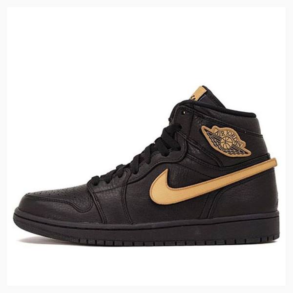 Black / Brown Men\'s Nike Retro High BHM Basketball Shoes Air Jordan 1 | JD-763QH